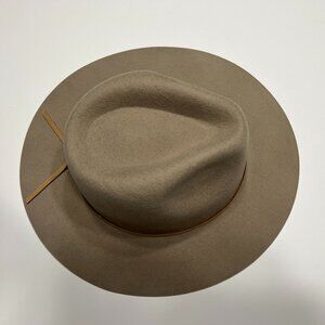 Brixton Wesley Fedora Hat in Light Tan